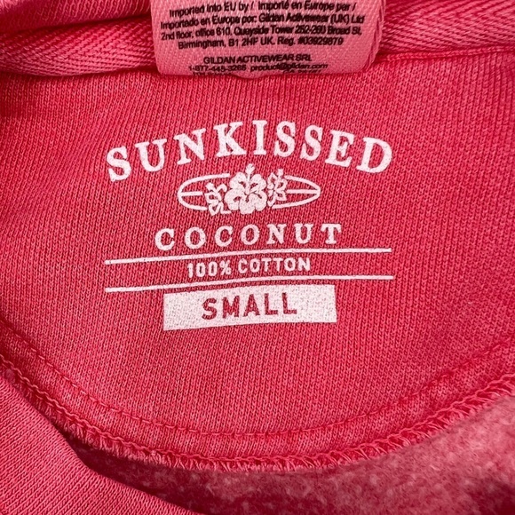 Sunkissed Coconut Pink “MALIBU” Sweatshirt Size Small Women’s - Picture 2 of 4
